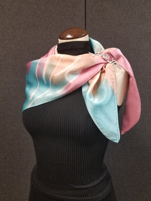 Palm in Pastel - Hand Painted Silk Scarf / Wrap