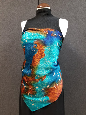 Galaxy - Hand Painted Silk Scarf / Wrap