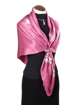 Pink Champagne - Hand Painted Silk Scarf / Wrap