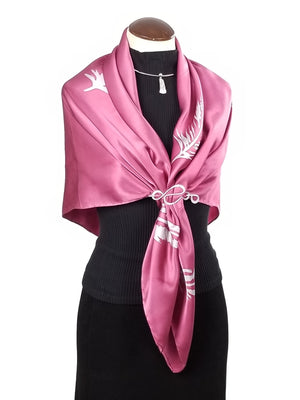 Pink Champagne - Hand Painted Silk Scarf / Wrap