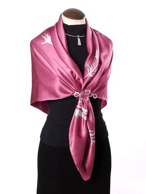 Pink Champagne - Hand Painted Silk Scarf / Wrap
